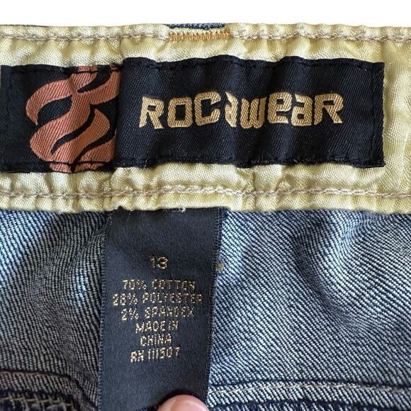 Vtg Rocawear Jeans Junior Sz 13 Y2K Embroidered Grunge Preppy Prep Streetwear - Picture 8 of 12